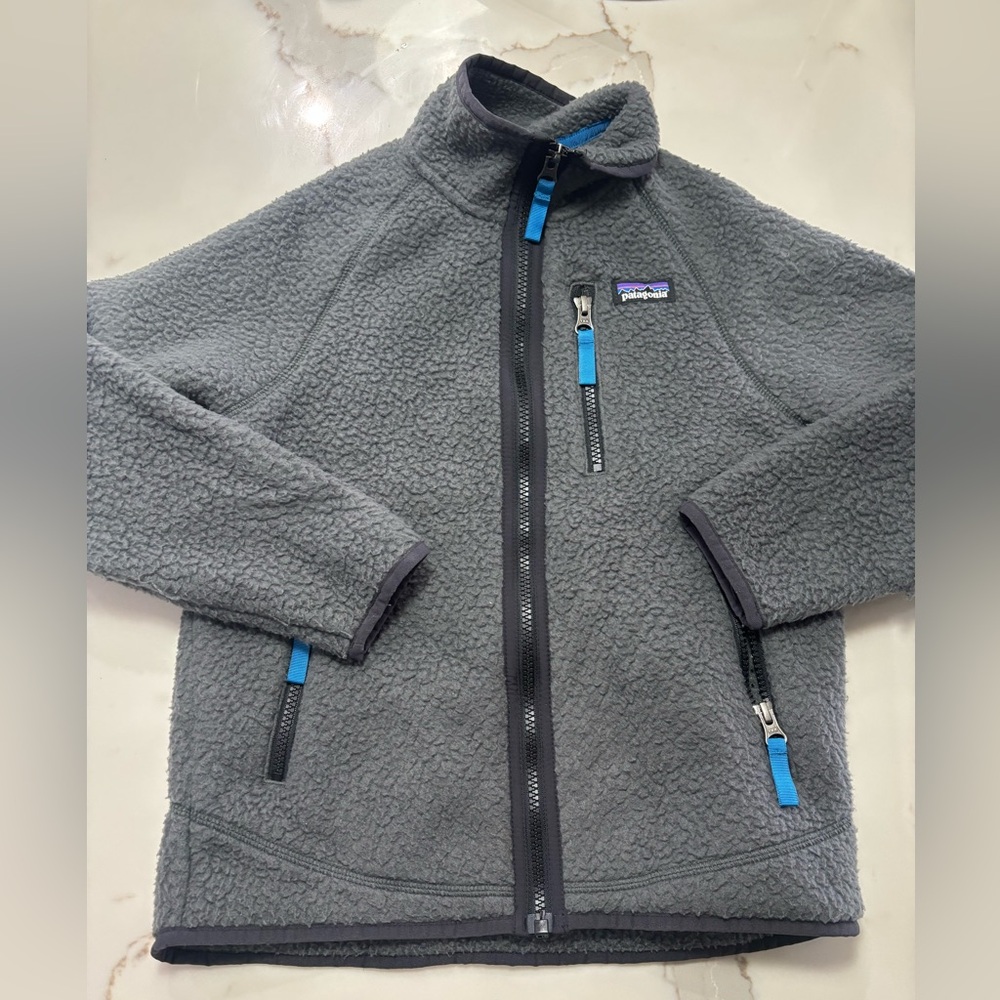 Patagonia Grey Kids' Retro Pile Fleece Jacket